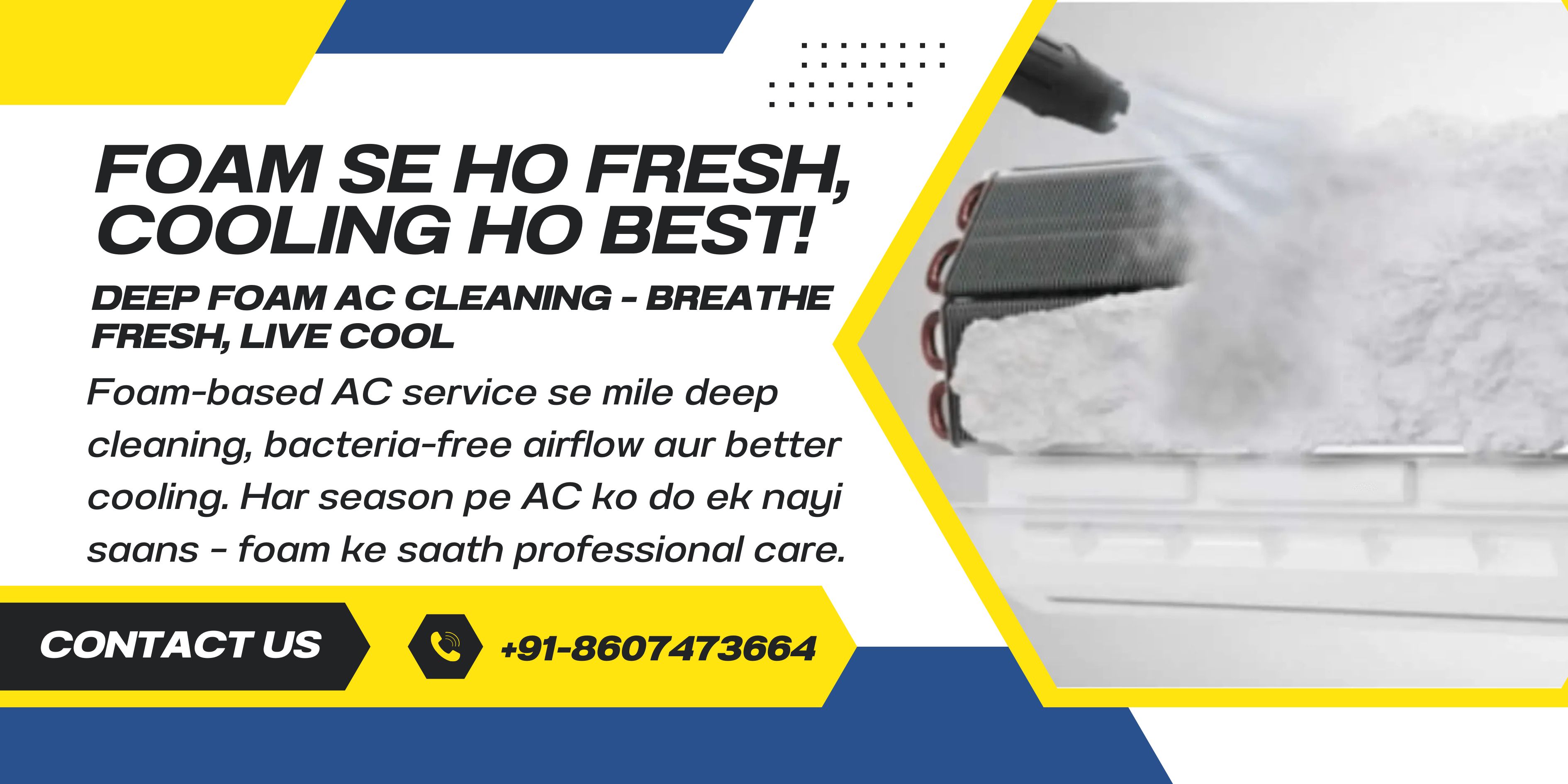 Ac service with foam