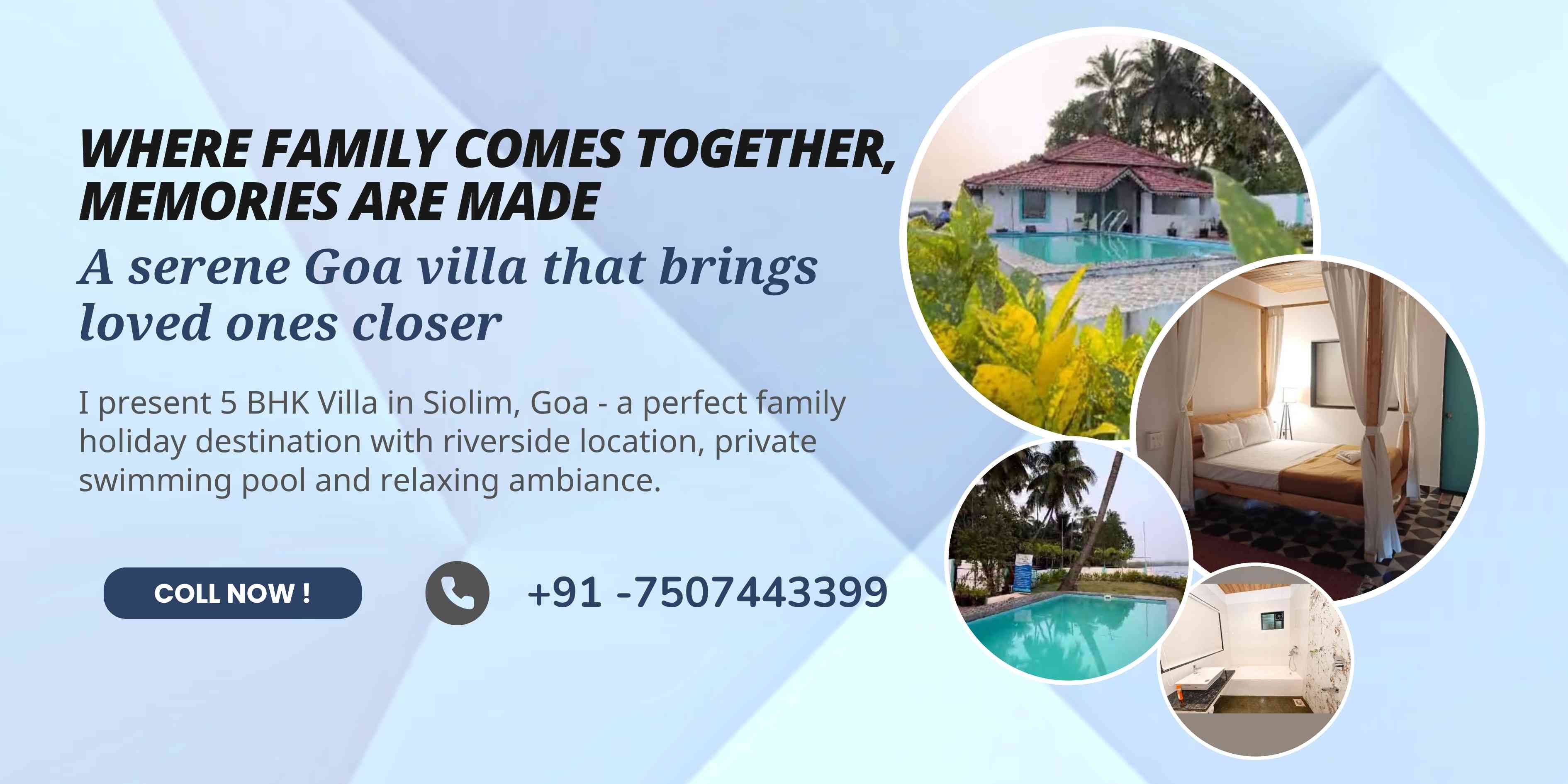  Family Vacation 5 BHK Villa Goa