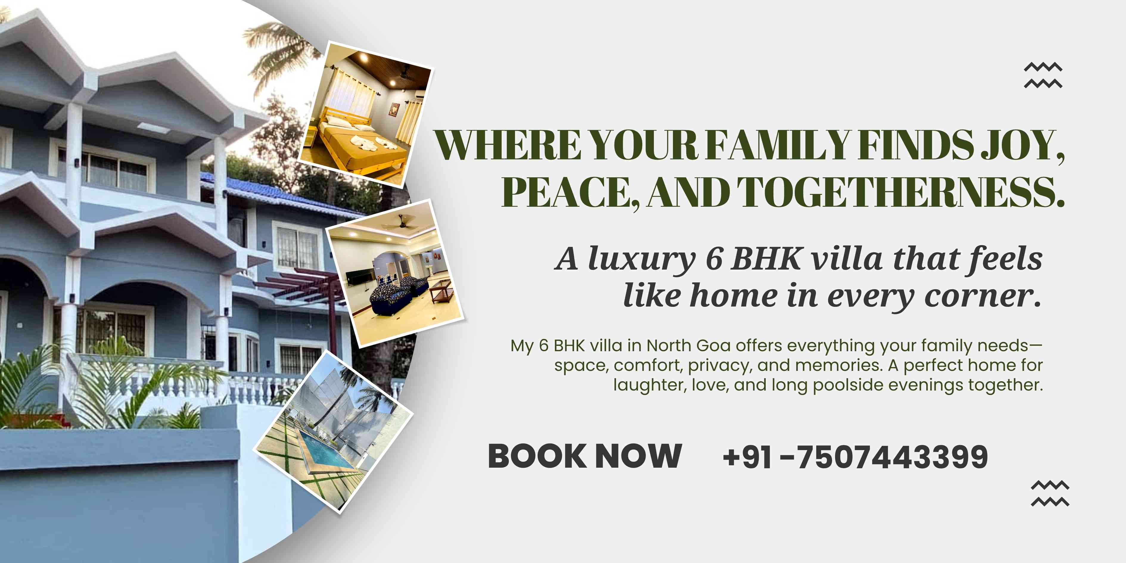  Family Vacation 5 BHK Villa Goa