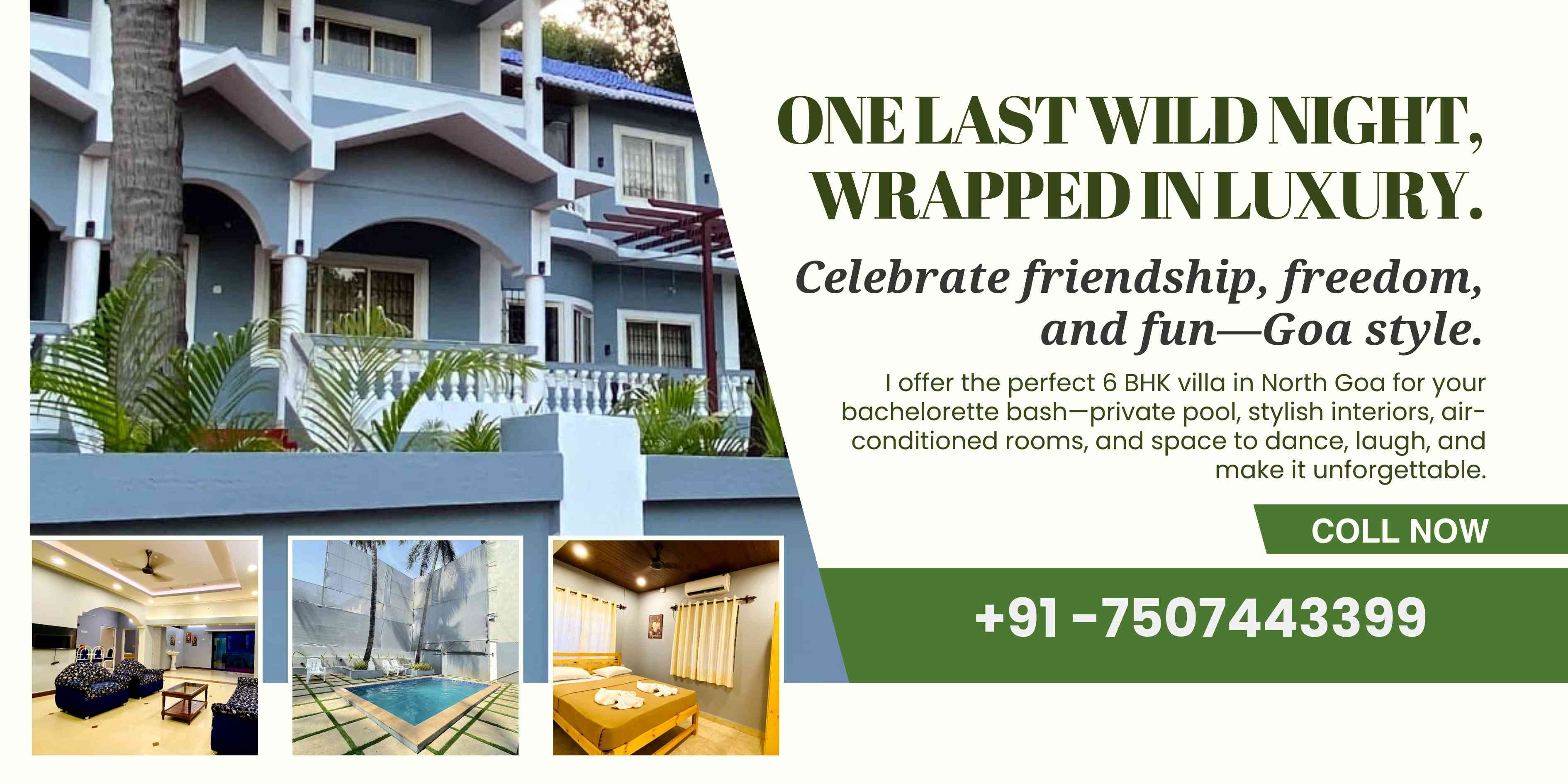 Bachelorette Party 5 BHK Villa Goa