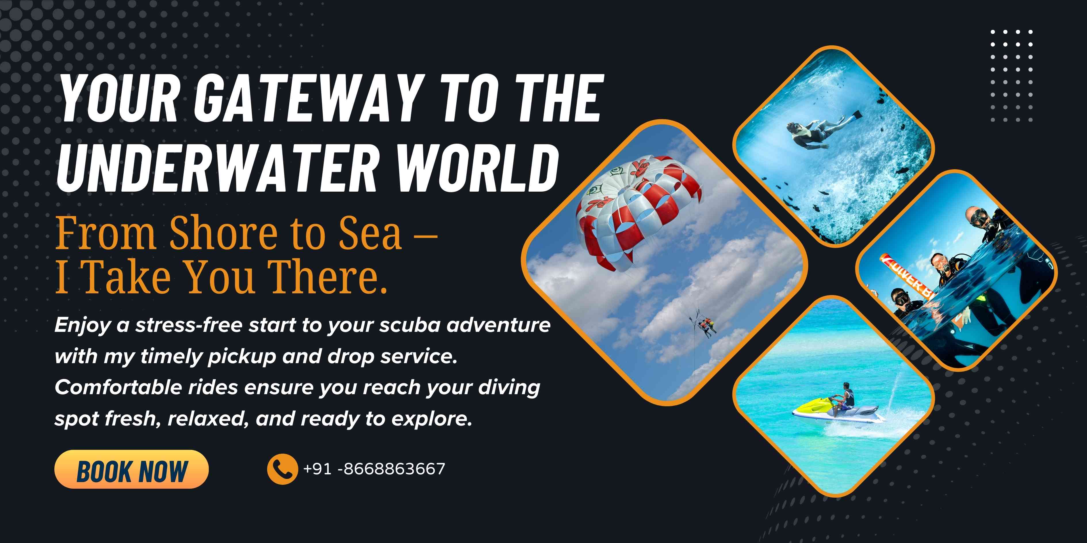 Scuba diving pickup and drop