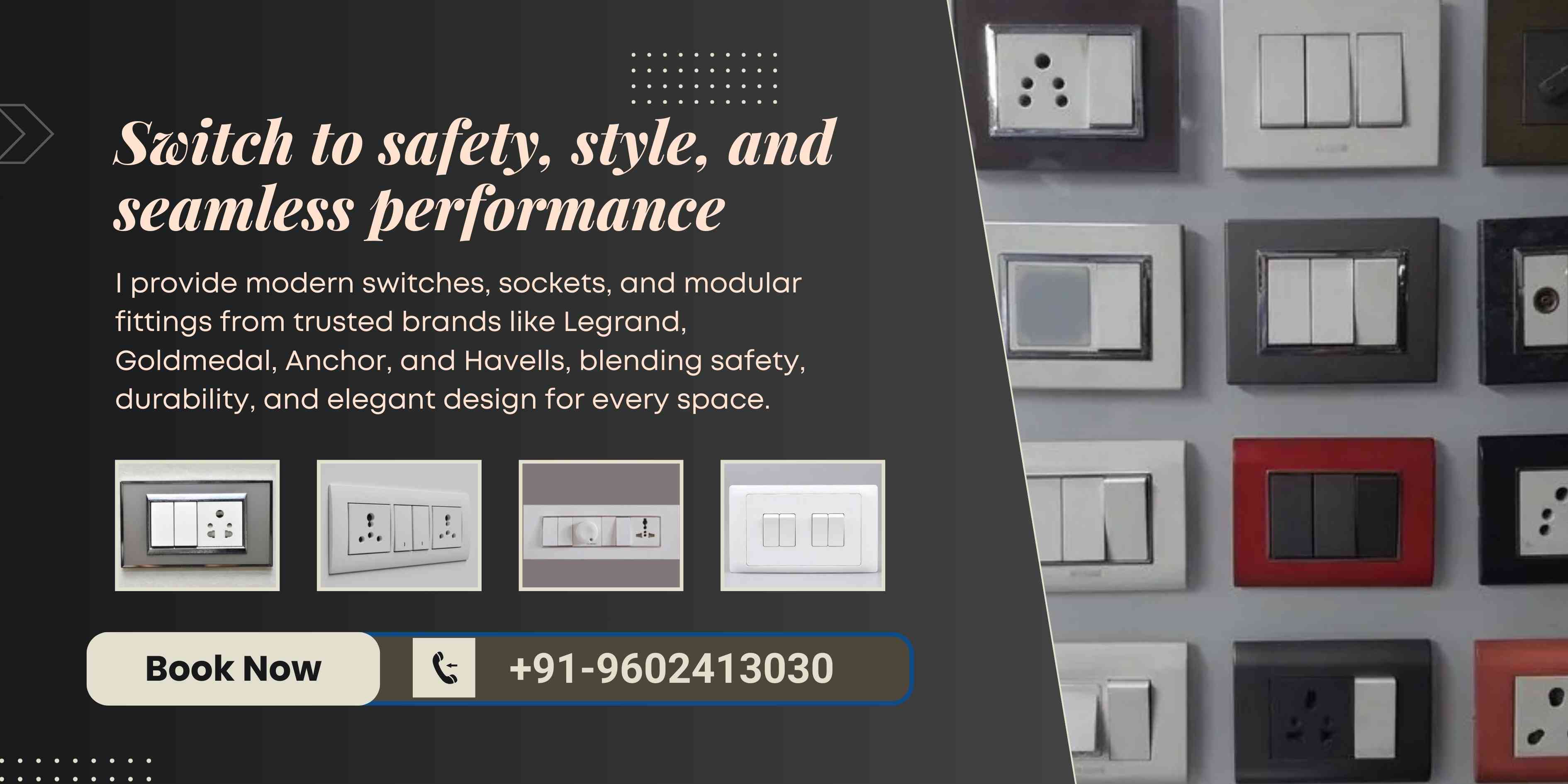 Switches, Sockets & Modular Fittings