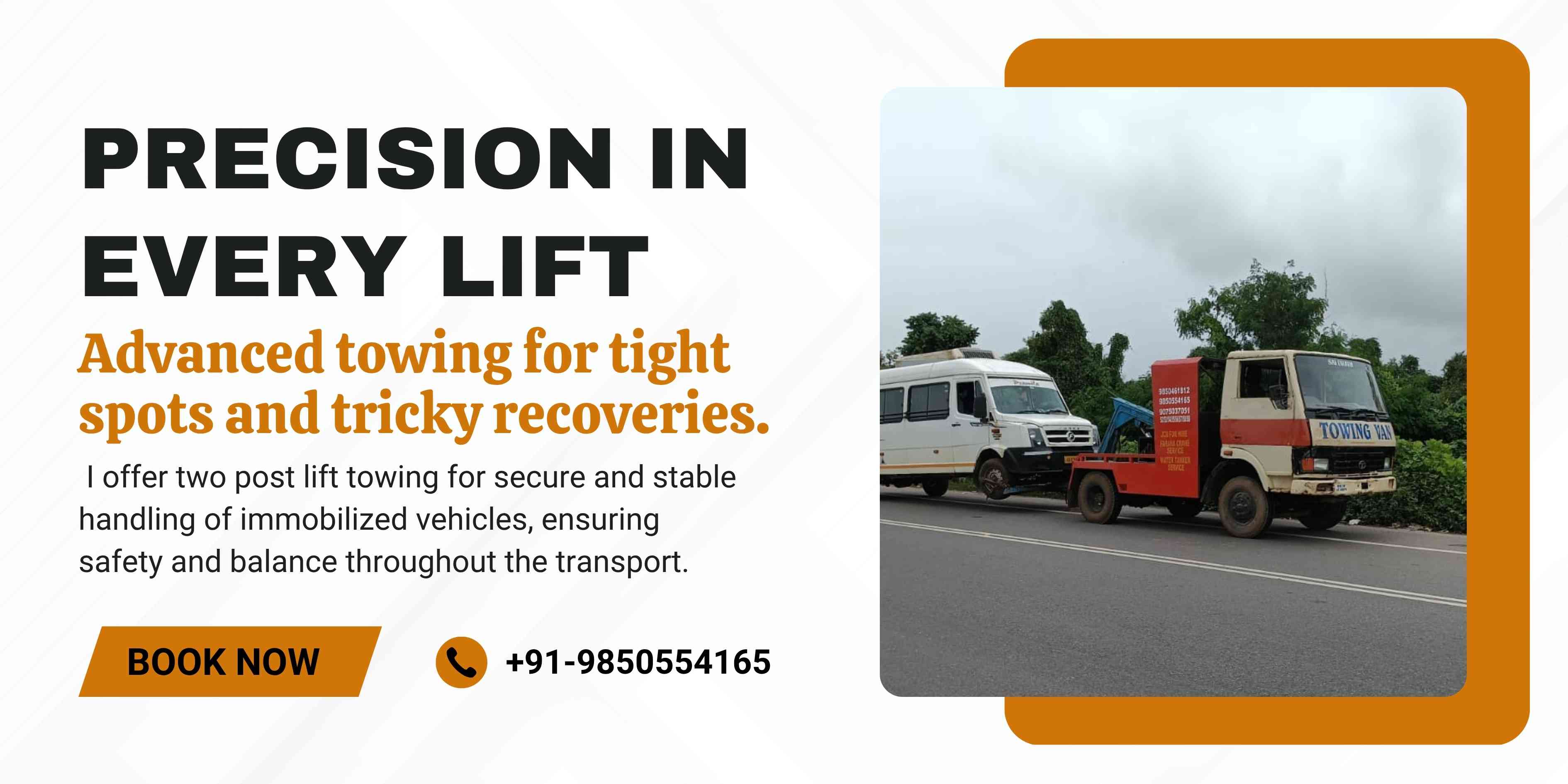 Two post lift towing