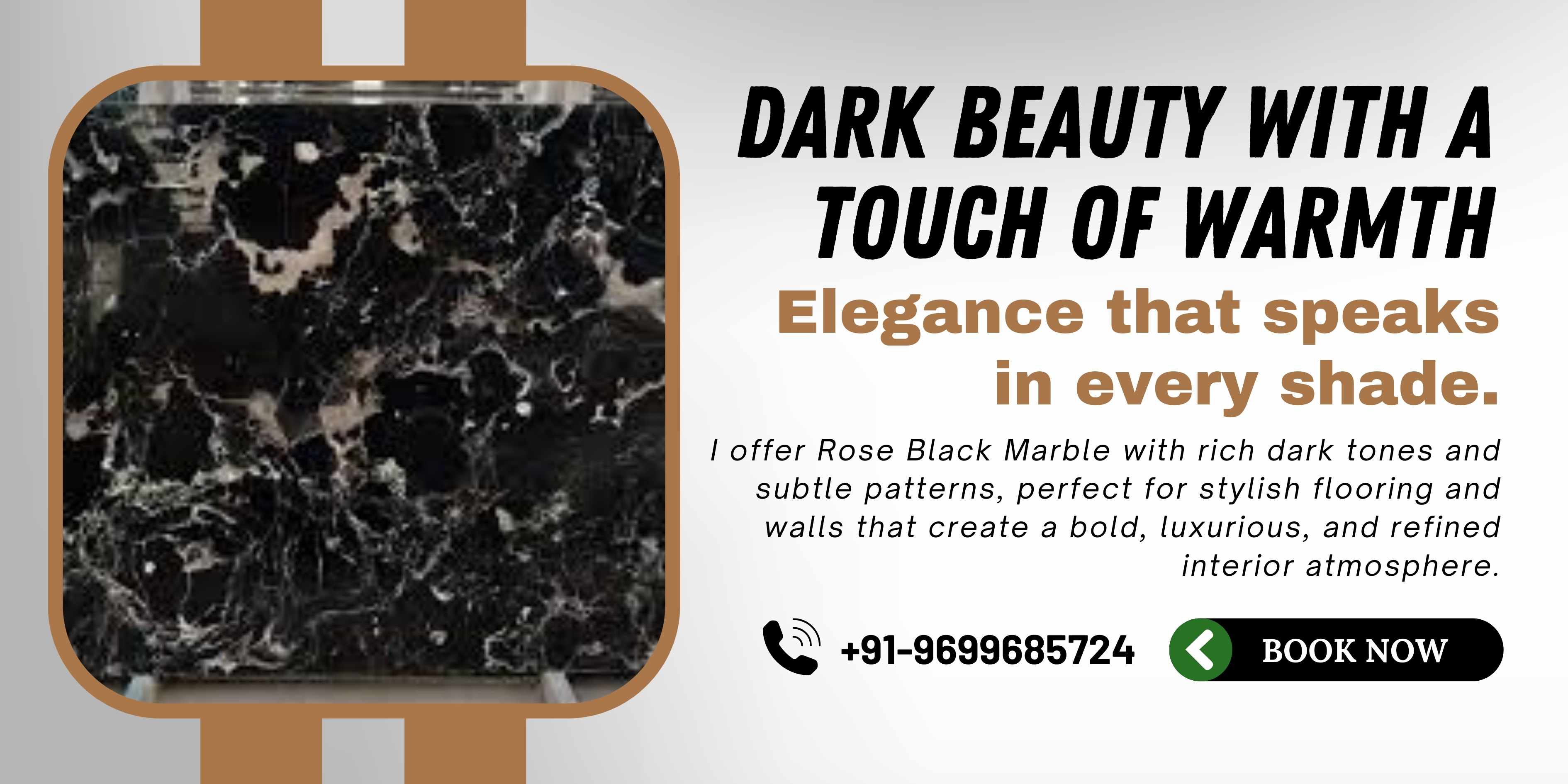 Rose Black Marble Collection