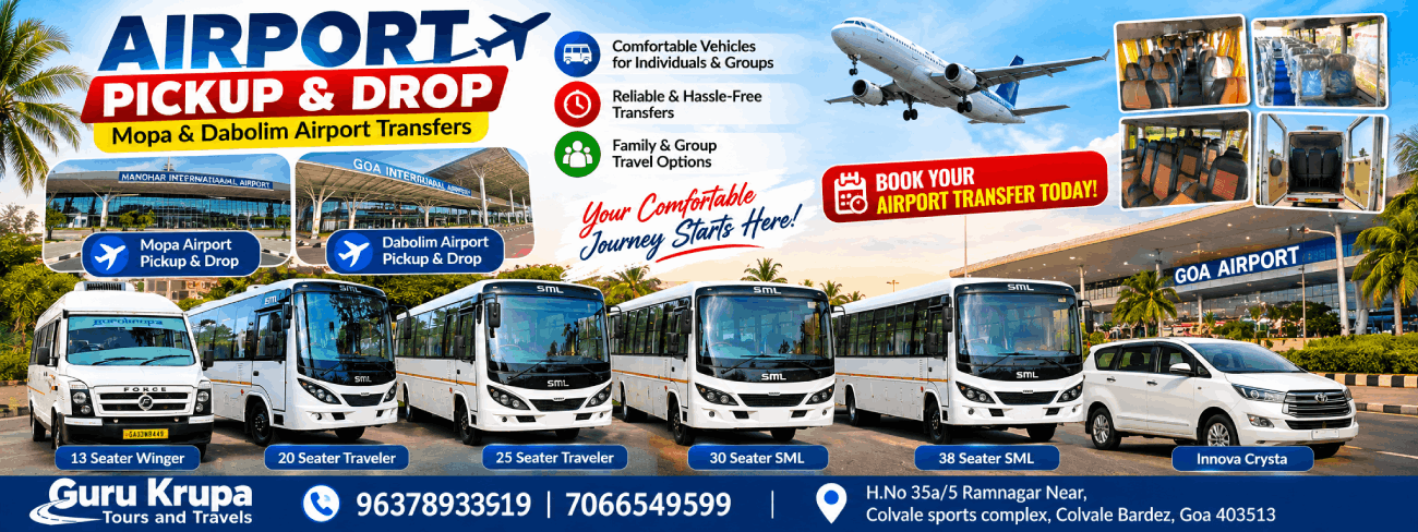 Airport Pickup & Drop – Mopa & Dabolim